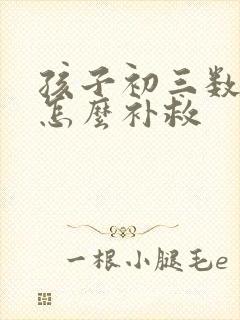 孩子初三数学差怎么补救