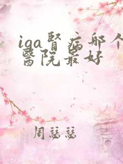 iga肾病哪个医院最好