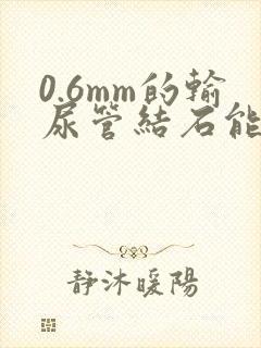 0.6mm的输尿管结石能排出吗