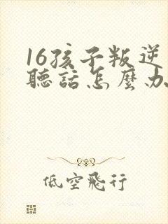 16孩子叛逆不听话怎么办