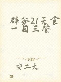 辟谷21天食谱一日三餐