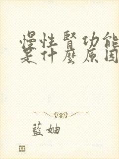 慢性肾功能不全是什么原因引起的