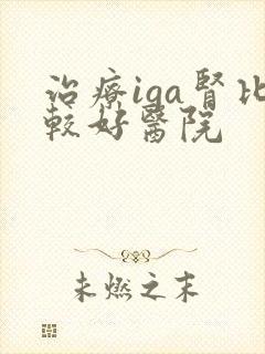 治疗iga肾比较好医院