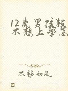 12岁男孩叛逆不想上学怎么办