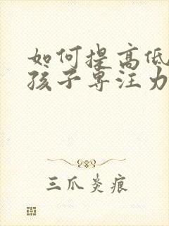 如何提高低年级孩子专注力