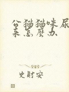 公猫猫咪尿不出来怎么办