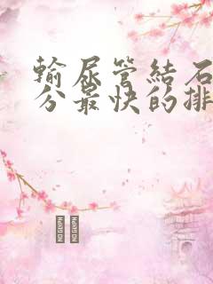 输尿管结石1公分最快的排出方法