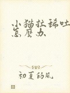 小猫拉稀吐黄水怎么办