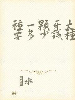 种一颗牙大概需要多少钱种植的牙价格