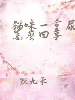 猫咪一会尿一点怎么回事