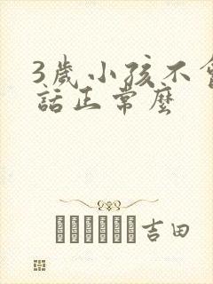 3岁小孩不会说话正常么