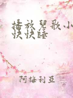 播放儿歌小宝贝快快睡