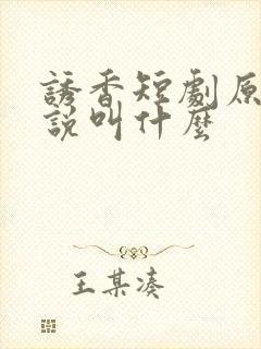诱香短剧原著小说叫什么