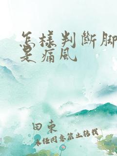 怎样判断脚是不是痛风