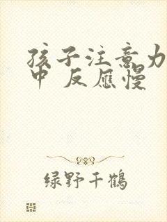 孩子注意力不集中 反应慢