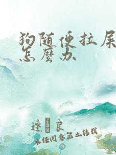 狗随便拉屎撒尿怎么办