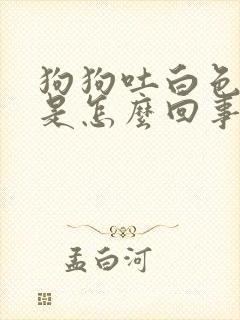 狗狗吐白色泡沫是怎么回事