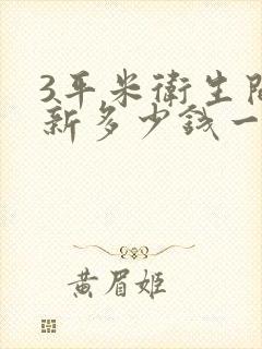 3平米卫生间翻新多少钱一个