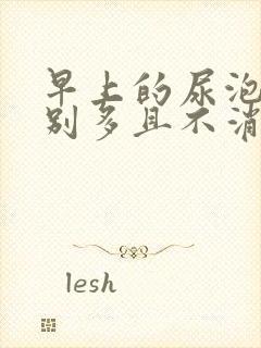 早上的尿泡泡特别多且不消失