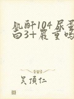 肌酐104尿蛋白3+严重吗