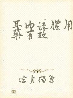 耳内流脓用什么药有效