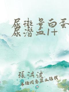 尿微量白蛋白高尿潜血1+