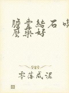 胆囊结石 吃什么药好