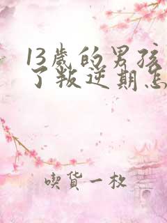 13岁的男孩到了叛逆期怎么教