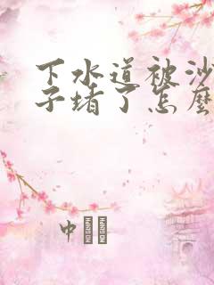 下水道被沙子石子堵了怎么办