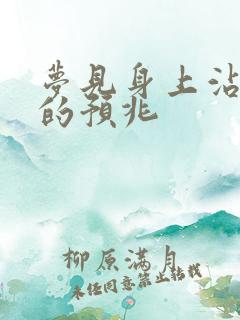 梦见身上沾了尿的预兆