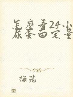 怎么看24小时尿蛋白定量化验单