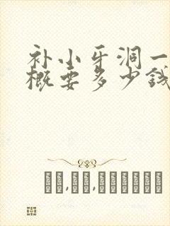 补小牙洞一般大概要多少钱