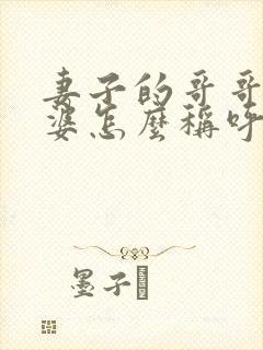 妻子的哥哥的老婆怎么称呼