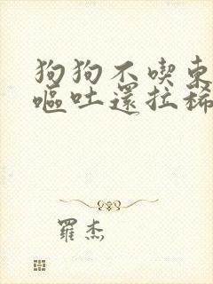 狗狗不吃东西还呕吐还拉稀没精神怎么办