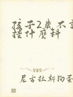 孩子2岁不说话挂什么科