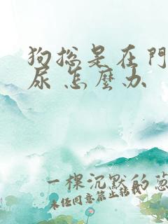 狗总是在门上撒尿 怎么办