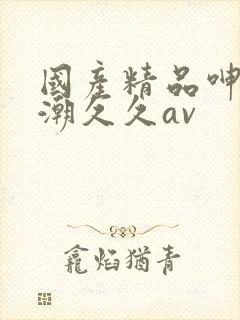 国产精品呻吟高潮久久av