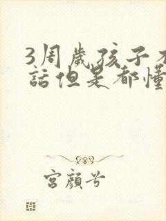 3周岁孩子不说话但是都懂正常吗