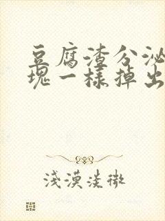 豆腐渣分泌物像块一样掉出来