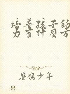 培养孩子的专注力有什么方法