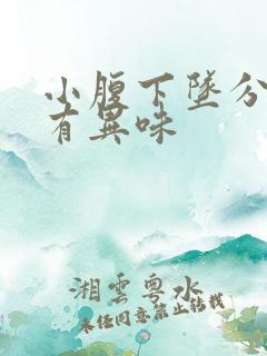 小腹下坠分泌物有异味