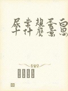 尿常规蛋白质2十什么意思