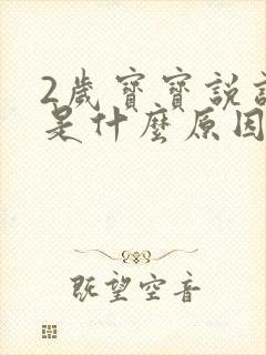 2岁宝宝说话晚是什么原因造成的