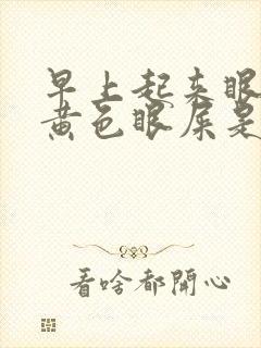 早上起来眼角有黄色眼屎是怎么回事