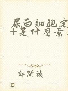 尿白细胞定性1+是什么意思