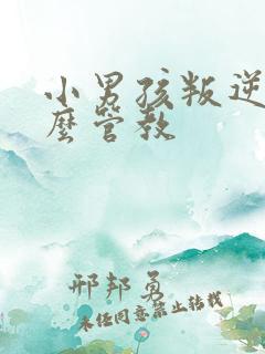 小男孩叛逆期怎么管教