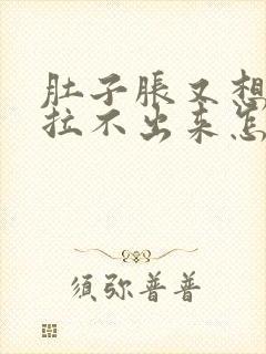 肚子胀又想拉屎拉不出来怎么回事