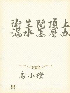 卫生间顶上管子漏水怎么办