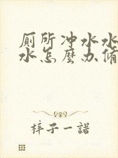 厕所冲水水箱漏水怎么办修