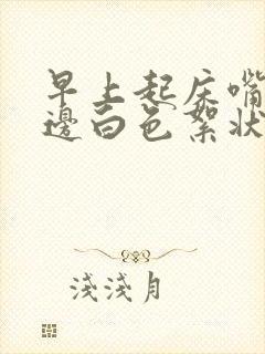 早上起床嘴角两边白色絮状物